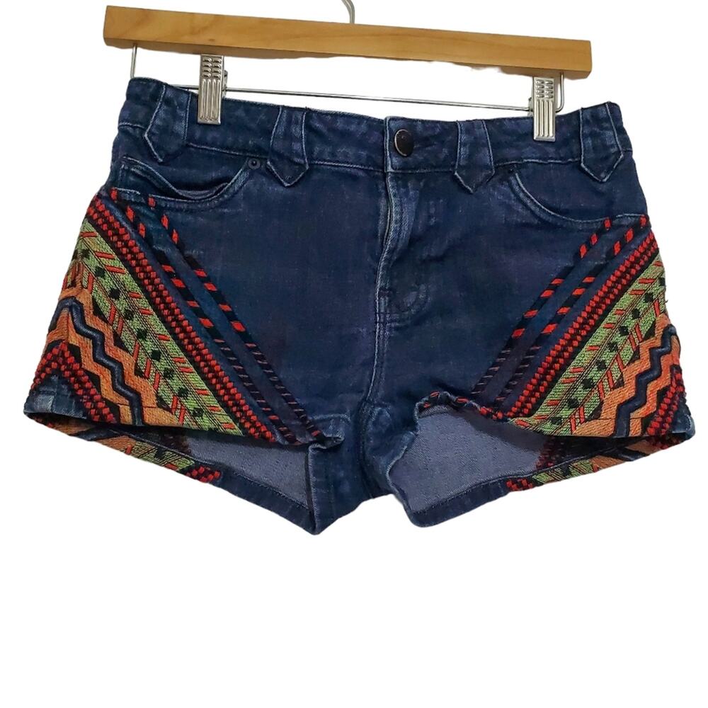 BDG | Embroidered Aztec Tribal Jean Shorts